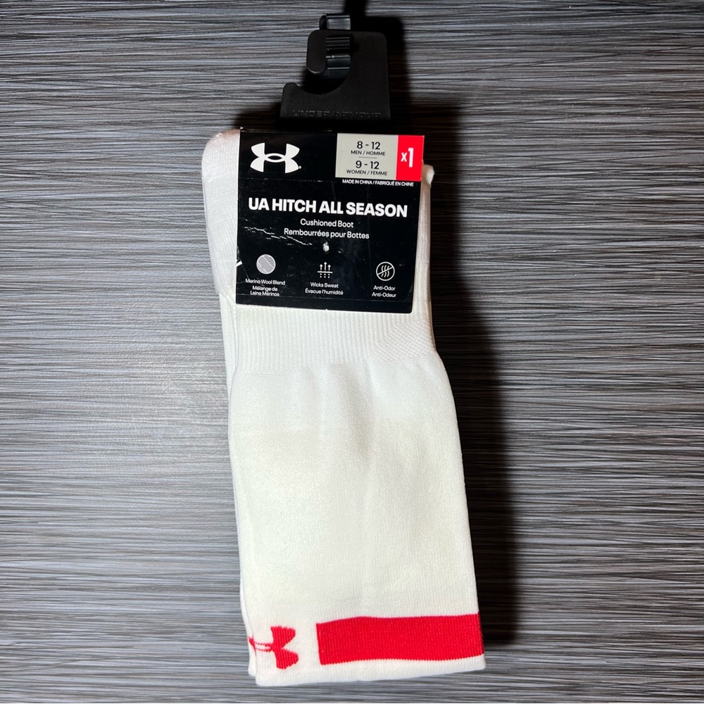 UNDER ARMOUR UA Hitch All Season Wool Blend Boot Socks Men 8-12 Women 9-12